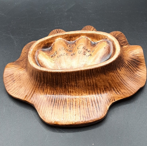 Vintage Treasure Craft California Shell Dish Ashtray Smug Pottery Drip Glaze - Picture 8 of 9
